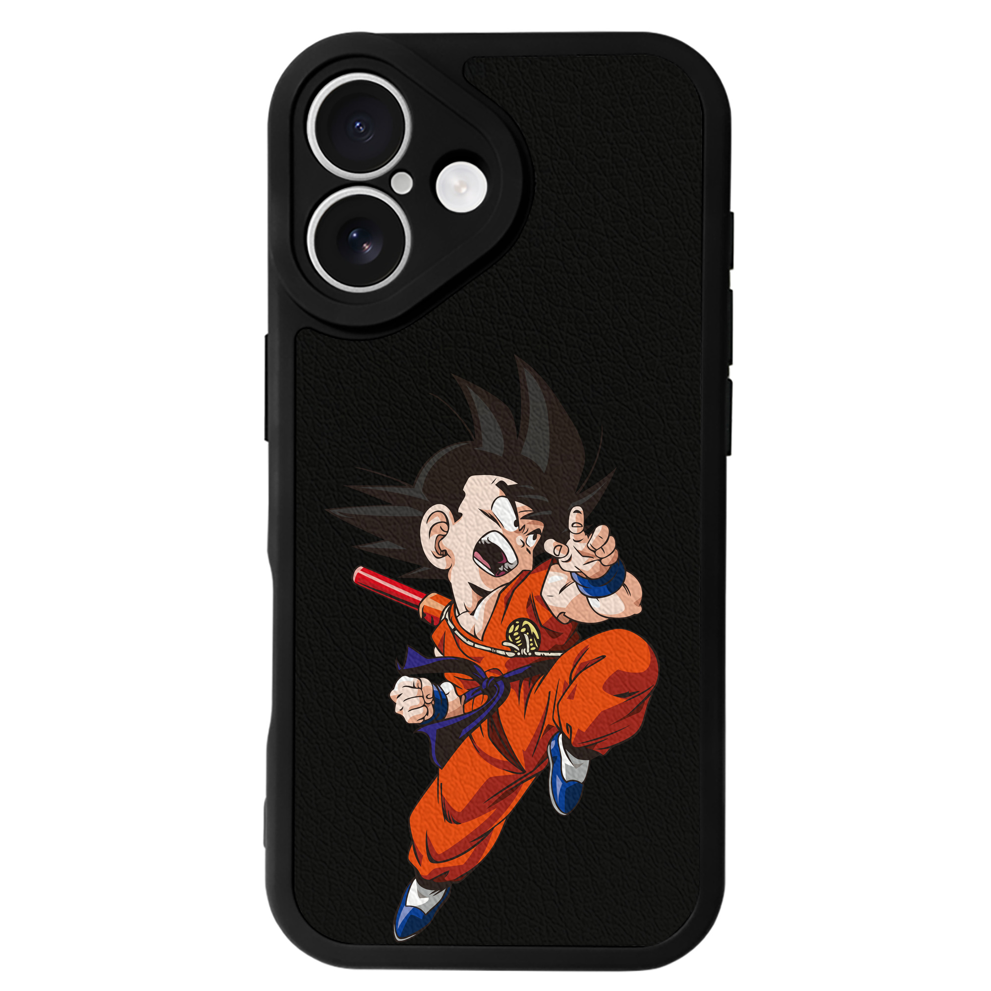（画像用） ドラゴンボール 孫悟空（そん ごくう）Son Goku カカロット DRAGON BALL Kakarotto 【iPhone 16シリーズ対応】シリコンスマホケース（レザー調） 材質：シリコン